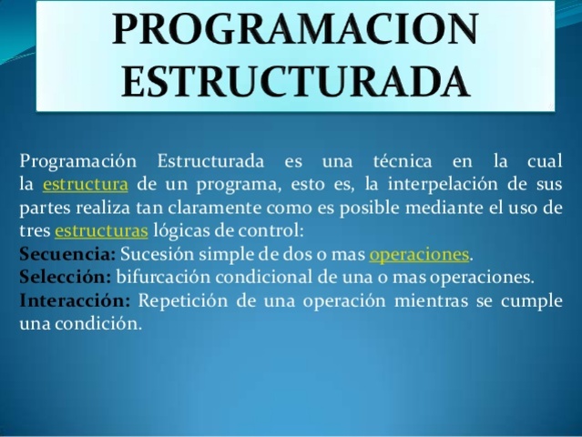 PROGRAMACIÓN ESTRUCTURADA