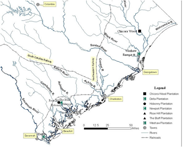 South Carolina Plantations Map The History Of Rice 2800 B.c.-Present Timeline | Timetoast Timelines