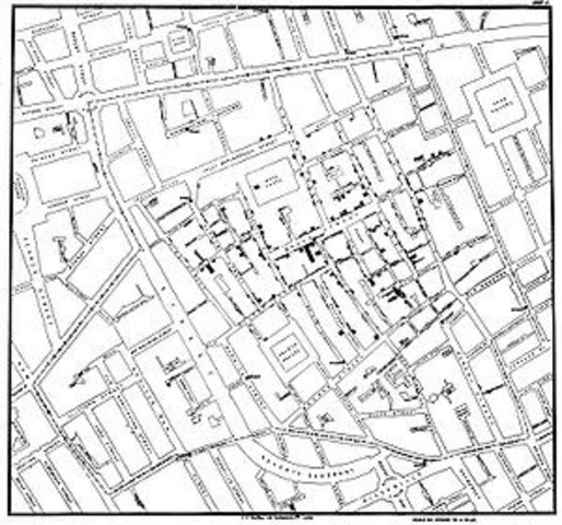 John Snow - Cholera Cases Map