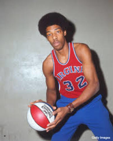 Julius Erving Signs With Virginia Squires