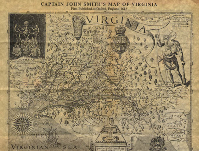 John Smith - Map of Virginia Coastline