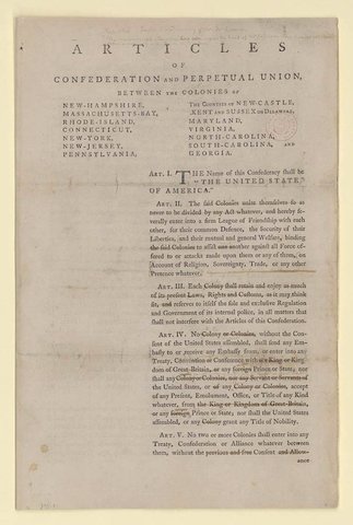 Franklin's Plan for Confederation