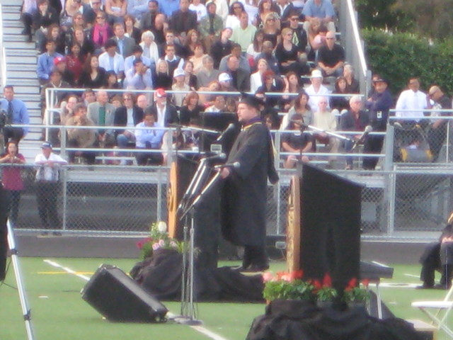 Delivered keynote address at Newbury Park High School Graduation