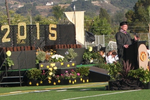 Delivered keynote address at Newbury Park High School Graduation