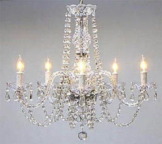 swinging frp, a chandelier