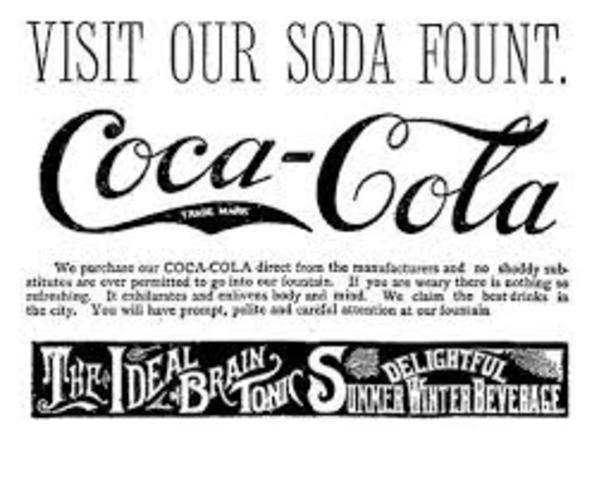 A comienzos, este fue el logo de CocaCola