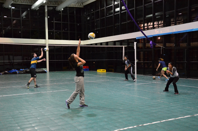 Trained volleybal