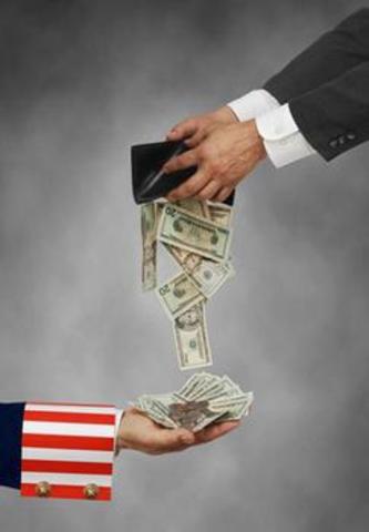 The Board of Aldermen come to tell Miss Emily that she has to pay taxes