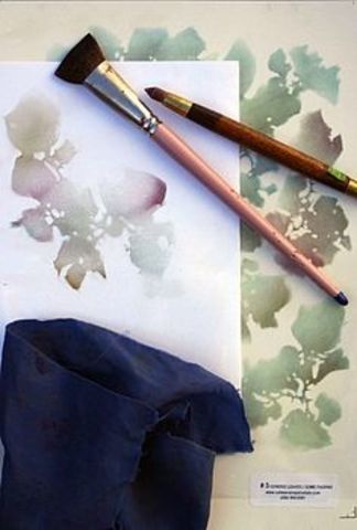 Miss Emily gives painting lessons