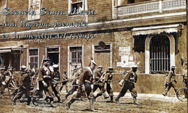 Matanza de obreros, escuela santa maria de iquique