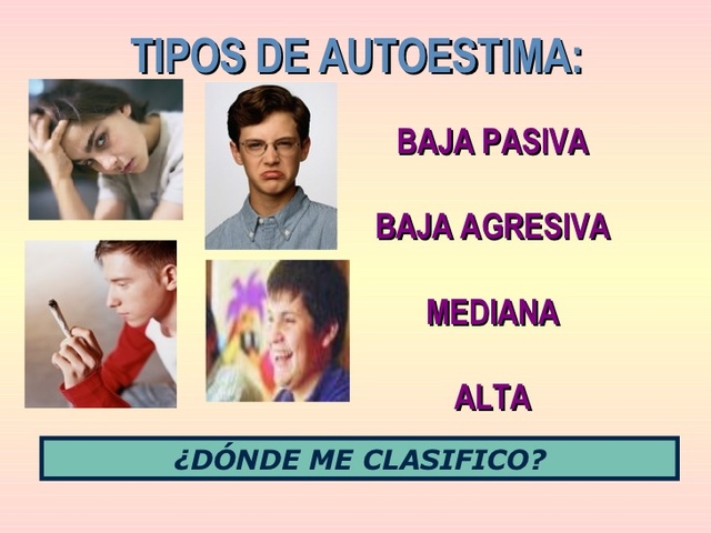 TIPOS DE AUTOESTIMA