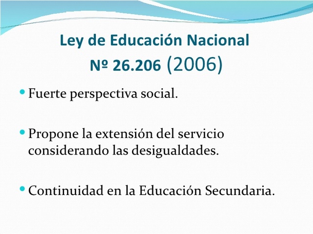 LEY 26206 LEY DE EDUCACION NACIONAL