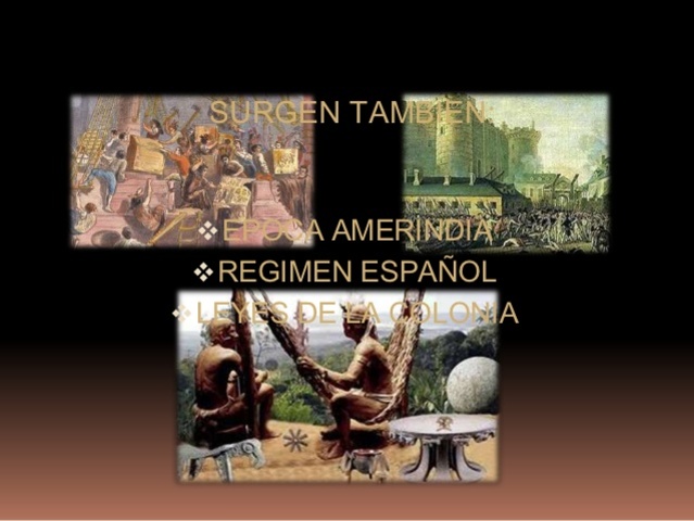Epoca Amerindia + Regimen Español + Leyes de la colonia