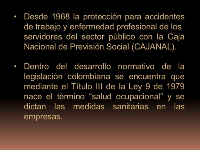 1968 La Proteccion De Accidentes de Trabajo