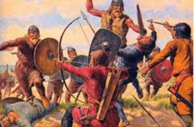 Beginning of Viking raids on England