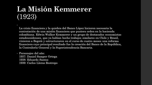 La Misión Kemmerer de 1923