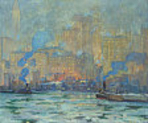 Afterglow, painting by Jonas Lie