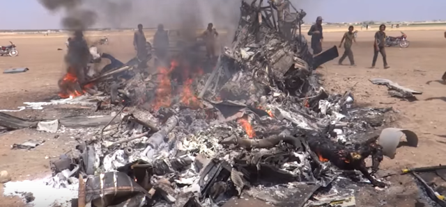 Russian helicopter downed in Saraqib