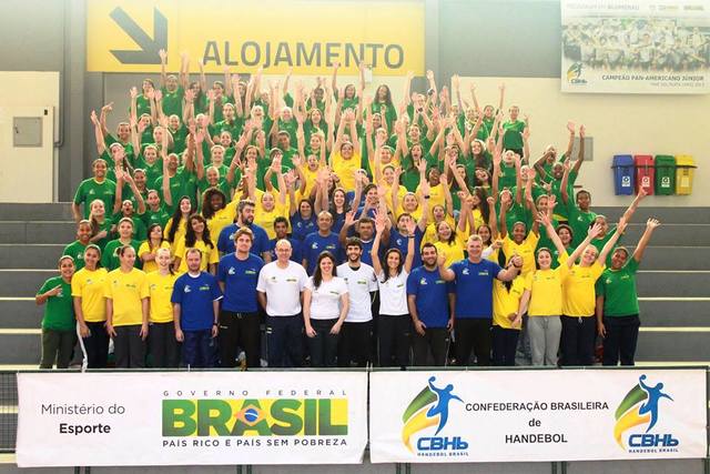 Treinamento com a Seleção Brasileira de Handebol.