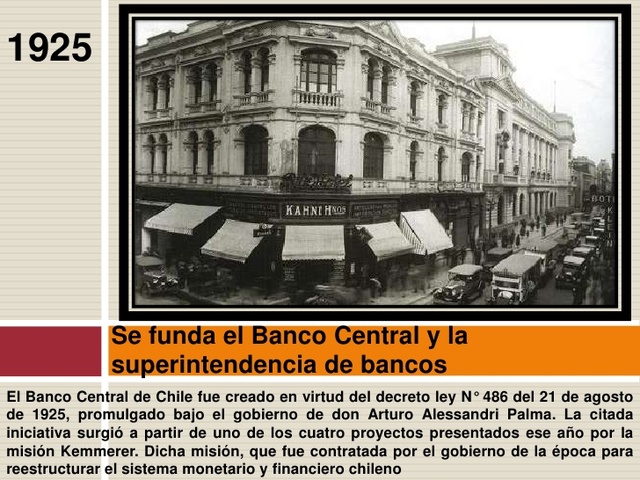 Creación del banco central