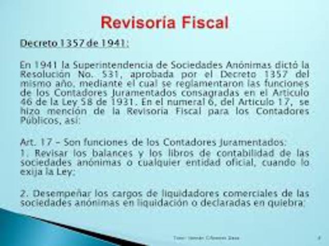 decreto 1357 de 1941