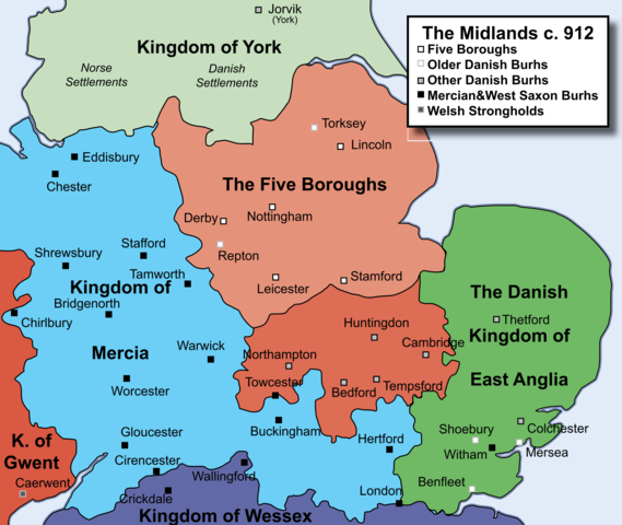 Danelaw is conquered by the Saxons