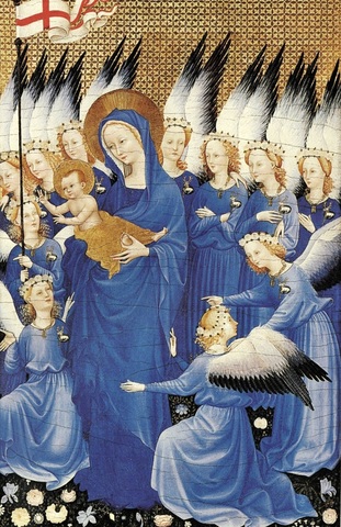 "Virgin and Child with Angels" by Wilton Diptych, National Gallery, London