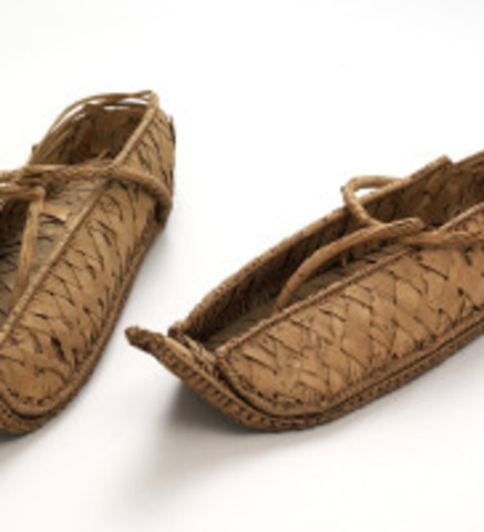 Alpargatas de papiro y palma de 2000 años del antiguo Egipto.