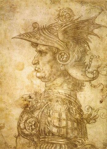 Bust of a Warrior, Leonardo Da Vinci 1475-1480