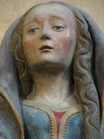 Mary Magdalene Vierge de Pitié (stone polychrome, 1476) Abbatiale St-Pierre de Moissac.