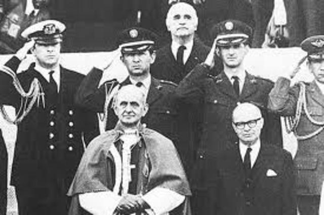 El Papa Pablo VI visita Bogotá