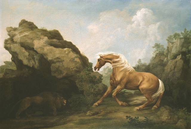 A Horse Frightened By A Lion by George Stubbs 1770