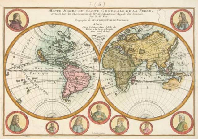 A New Map Of The World by Nicolas de Fer 1700