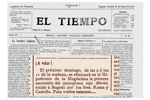 Primer intento de vuelo.