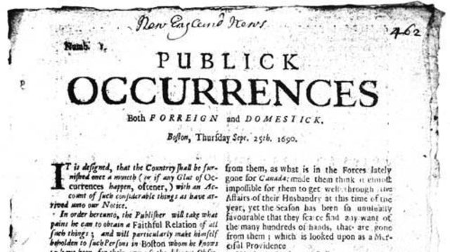 EL PRIMER PERIÓDICO PUBLICADO EN AMERICA