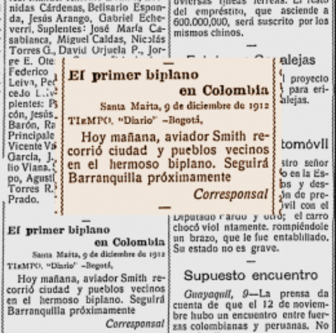 Primer aviador que logró volar sobre territorio colombiano