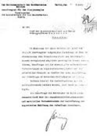 Göring instructs Heydrich to prepare for Final Solution