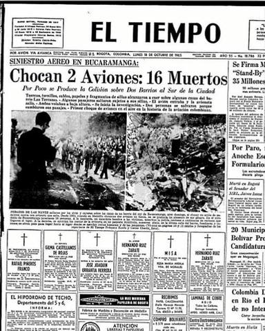 Primer accidente aéreo en Colombia