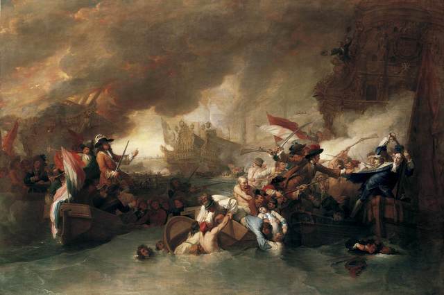 The Battle of La Hogue by Benjamin West 1778