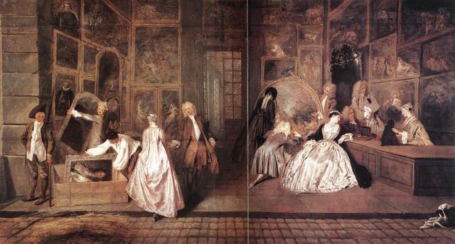 L'Enseigne de Gersaint or "The Shop Sign of Gersaint" by Jean-Antoine Watteau 1720