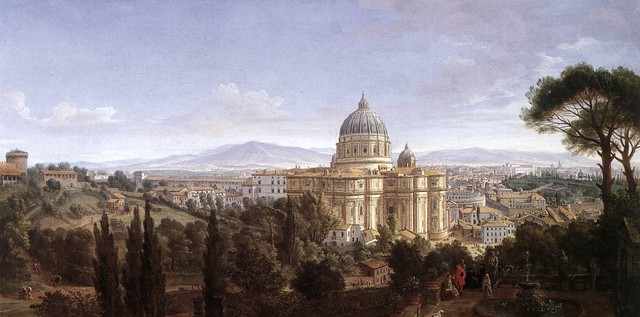 View of Saint Peter in Rome by Gaspar van Wittel 1711