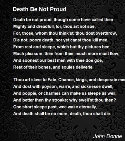Sonnet X (Death Be Not Proud), by John Donne