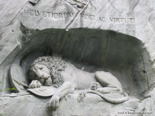 Lion of Lucerne is created by Lukas Ahorn