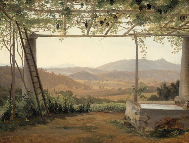 Fountain and Pergola in Italy, c. 1830 - Ernest Christian Frederick Petzholdt