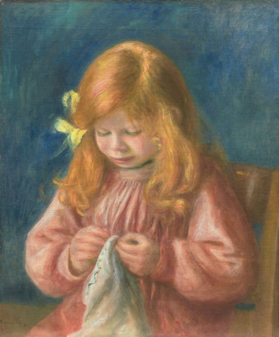 Jean Renoir Sewing, c. 1899 - Pierre-Auguste Renoir
