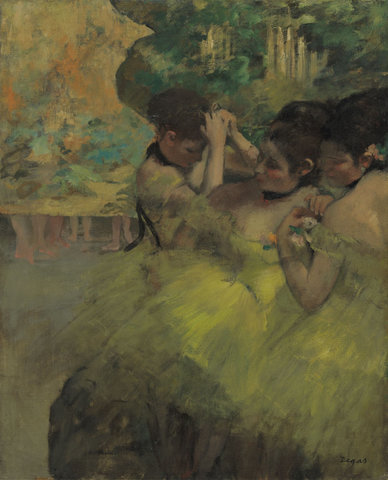 Yellow Dancers in the Wings, c. 1874 - Edgar Degas