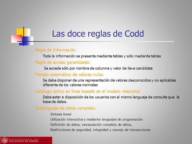Reglas datos relacionales