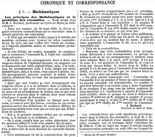 CARTAS DE CANTOR Y RICHARD