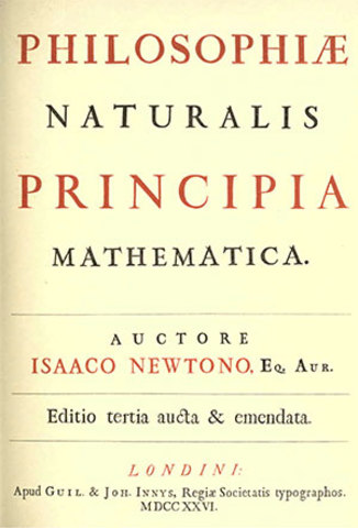 Newton published Philosophiae Naturalis Principia Mathematica