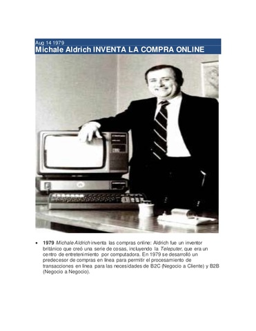Michale Aldrich inventa las compras online